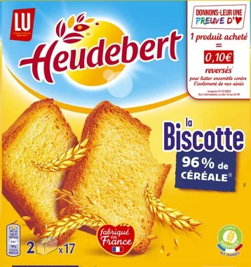 La biscotte (96% de céréale)
