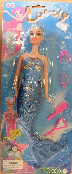 Plastic doll with accessories