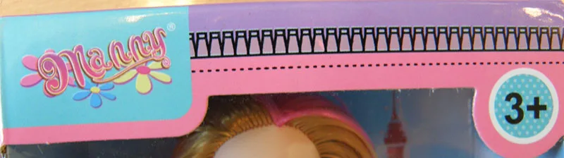 Plastic doll with accesiores