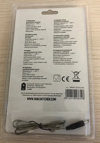 Digital cooking thermometer