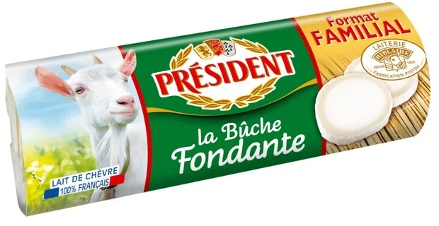 Bûche fondante de chèvre president
