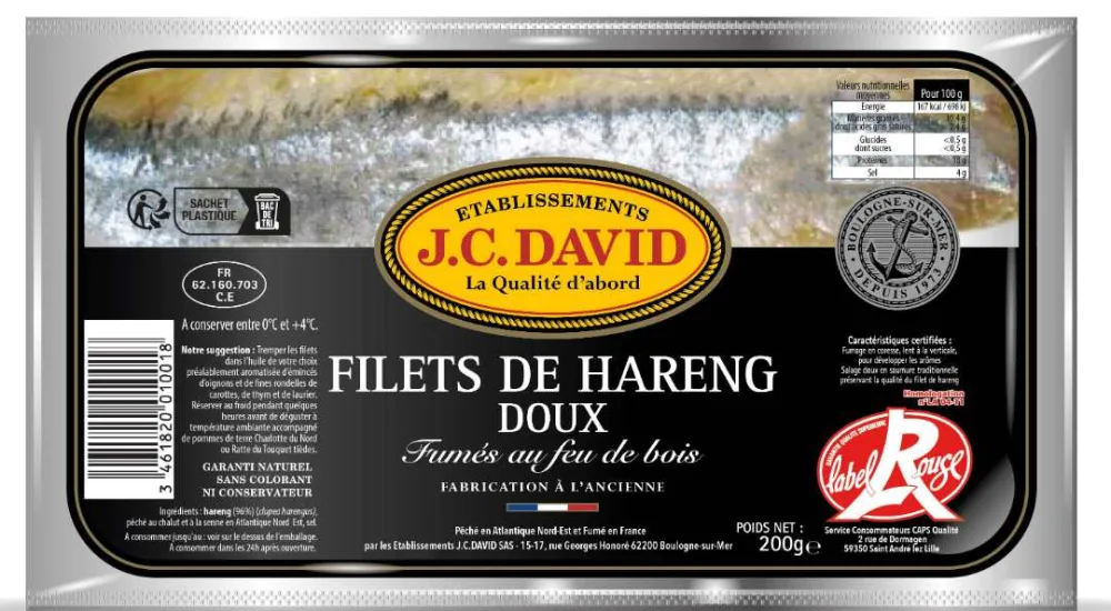 Filets de hareng doux fumé
