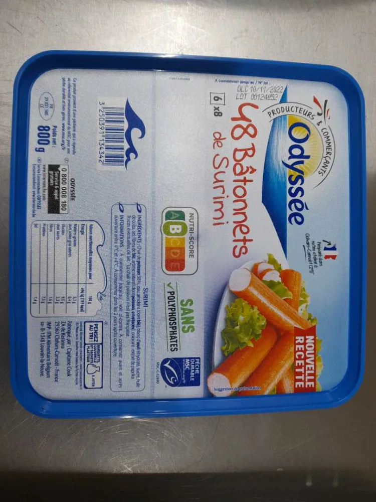 Bâtonnets de surimi