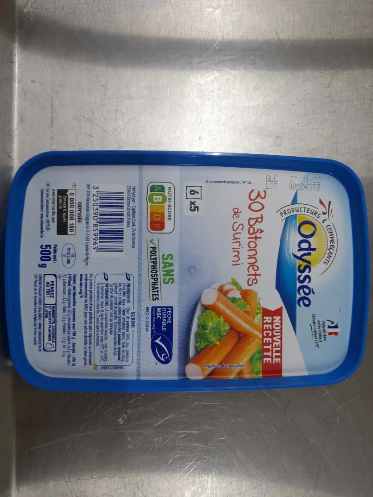 Bâtonnets de surimi