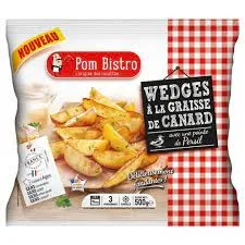Frites / pommes de terre grenaille / wedges surgelees - marque pom bistro