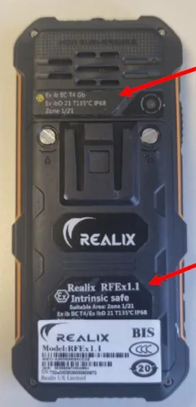 Mobile phone for explosive atmospheres