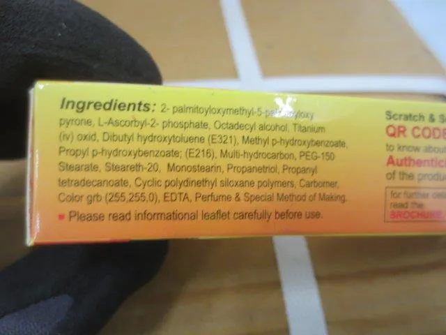 Skin lightening cream.