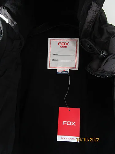 Children's rain jacket with hood
