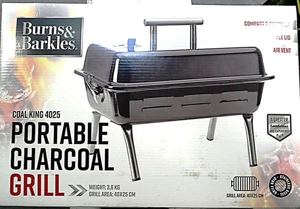 Portable charcoal grill