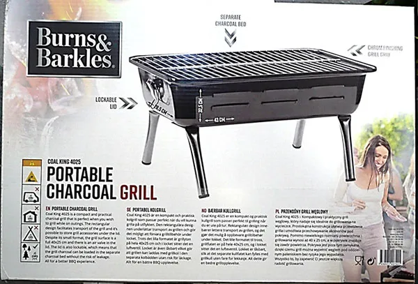 Portable charcoal grill