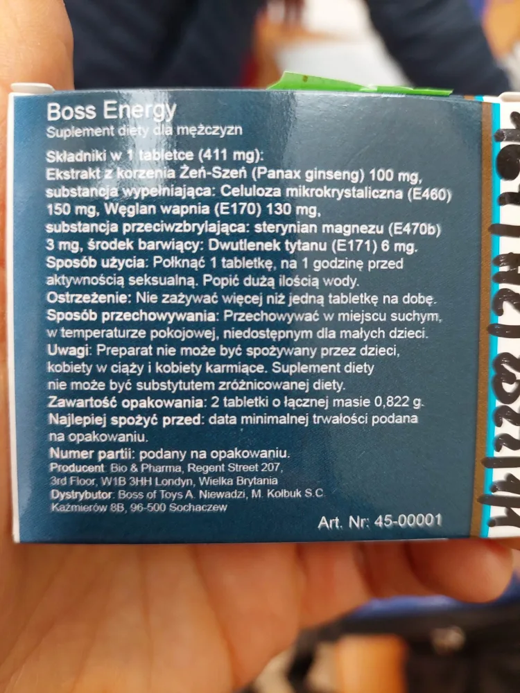 Ostrzeżenie publiczne dotyczące żywności: Obecność niedozwolonych substancji (syldenafilu i tadalafilu) w produkcie pn. BOSS Energy, suplement diety