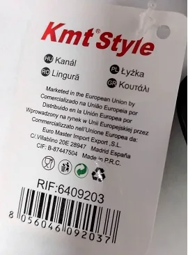 Ostrzeżenie publiczne dotyczące wyrobu do kontaktu z żywnością: Migracja pierwszorzędowych amin aromatycznych z produktu pn. Łyżka Kmt Style
