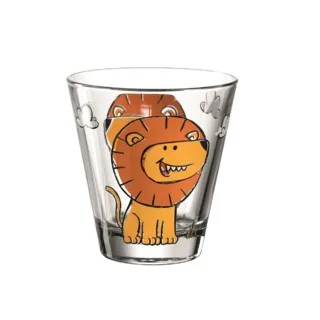 Verres bambini motifs lion et éléphant