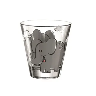Verres bambini motifs lion et éléphant