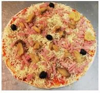 Pizza : hawaienne / pizza jambon / pizza jambon - champignons