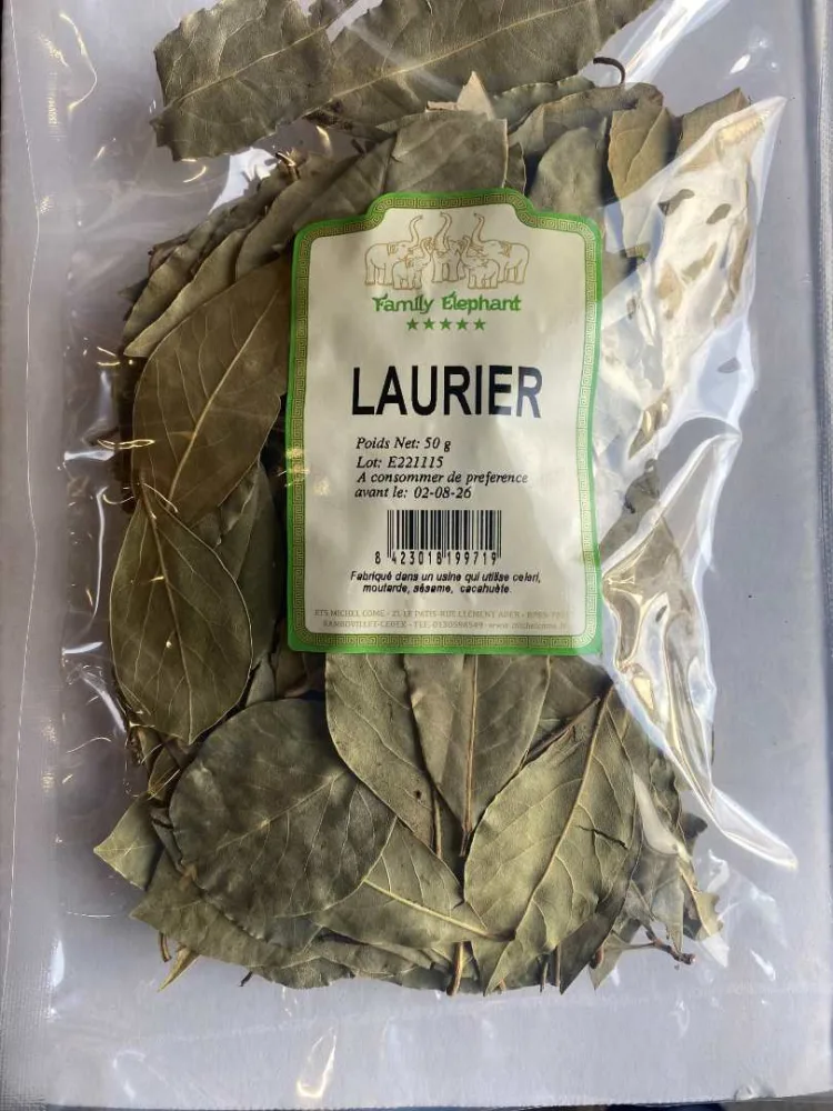 Feuilles de laurier en sachets de 25g et de 50g