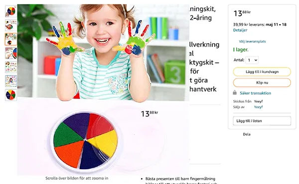 Finger paint kit