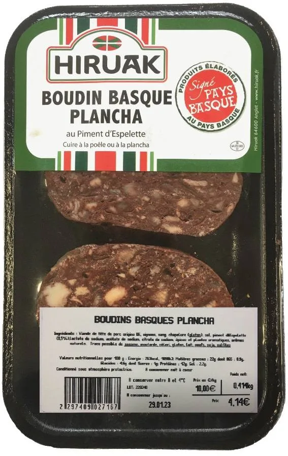 Boudin basque plancha
