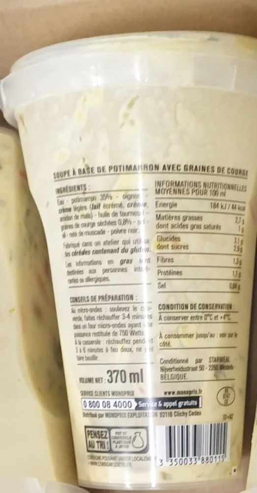 La soupe potimarron graine de courge