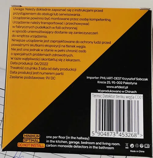 Carbon monoxide detector