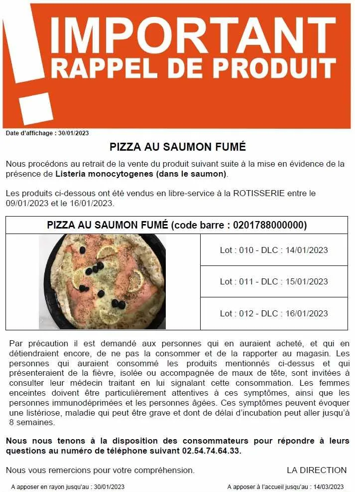 Pizza au saumon fumé