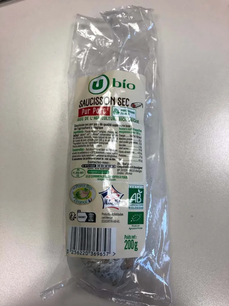 Saucisson sec bio