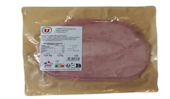 Jambon cuit superieur u avec couenne et jambon cuit superieur u decouenne degraisse
