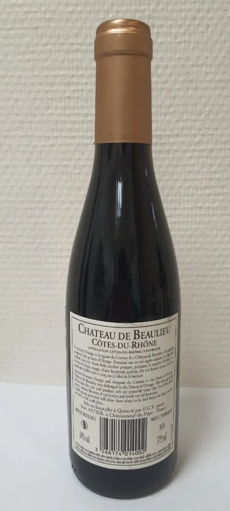 Côtes-du-rhône rouge 2020 château de beaulieu 375 ml