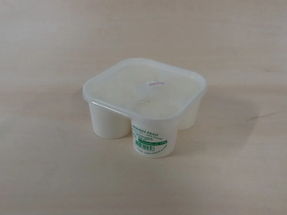 La faisselle portion au lait de vache pasteurisé