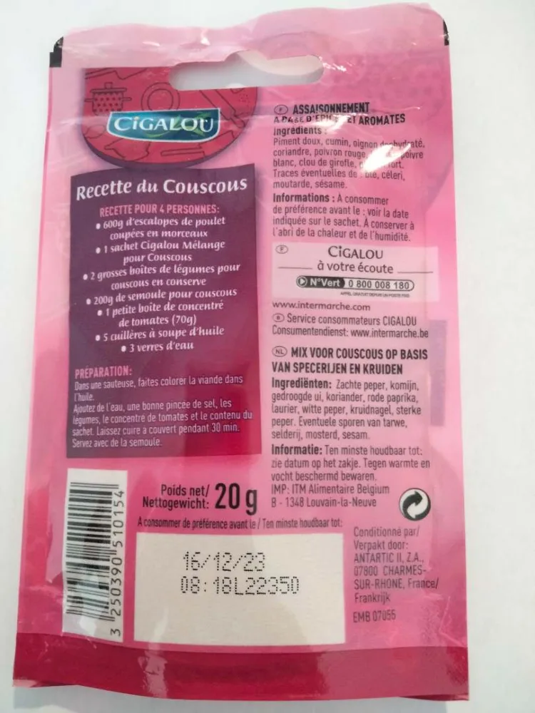 Melange pour couscous