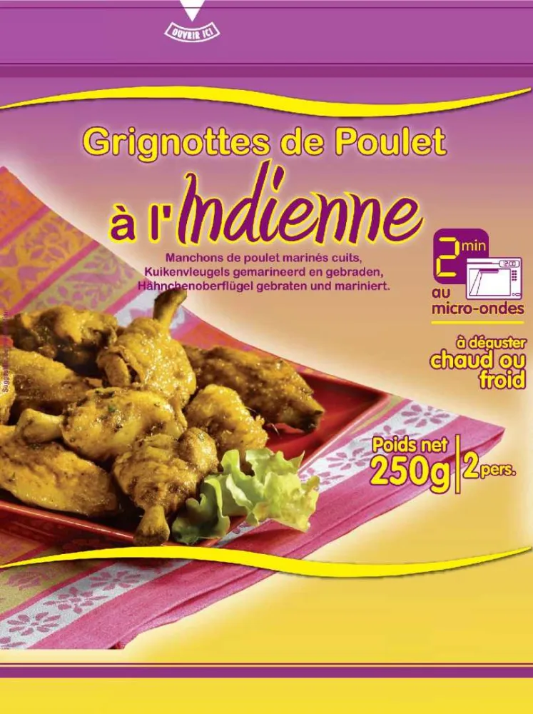 Grignottes de poulet à l'indienne