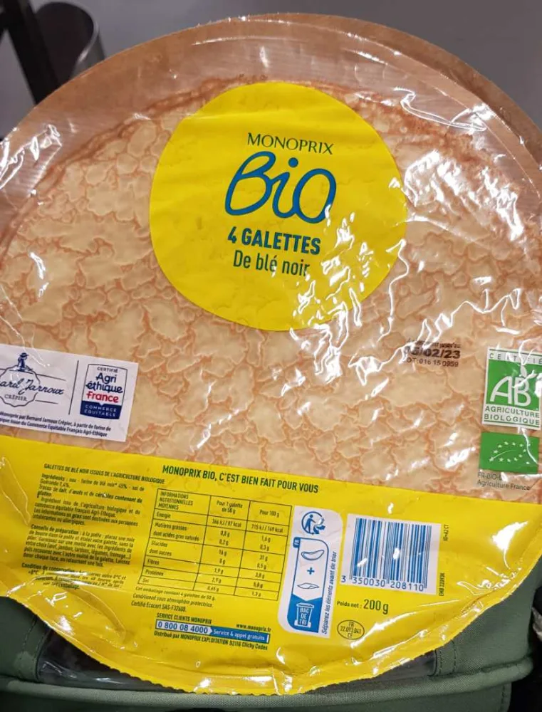 4 galettes de blé noir bio
