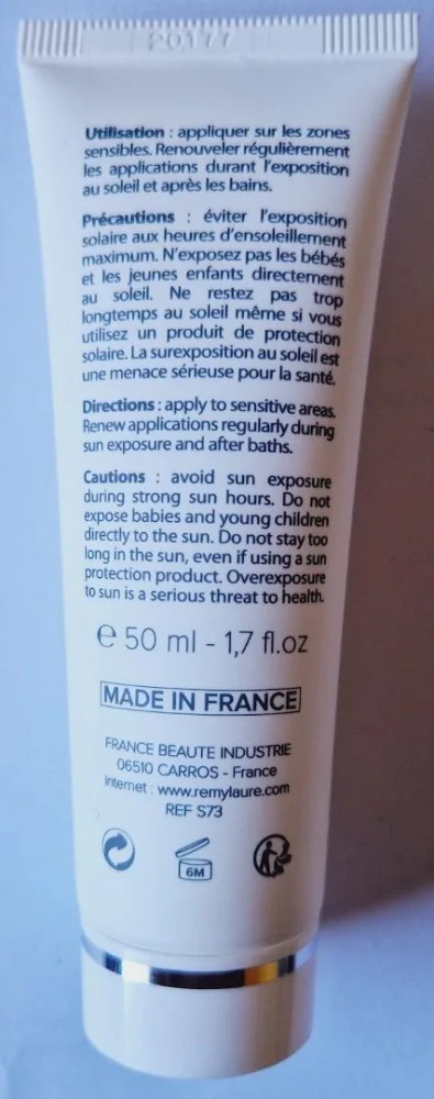 Creme solaire haute protection spf30