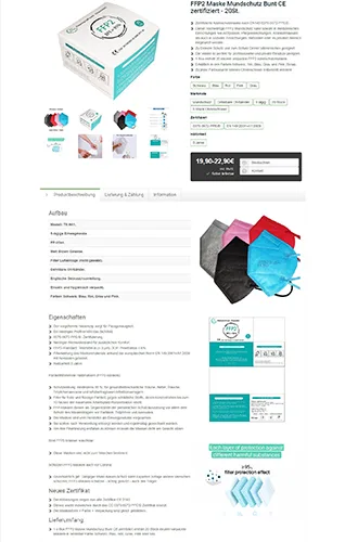 Particle filter mask