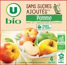 Gourdes compotes bio sans sucres ajoutés 4x90g