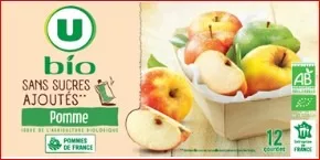 Gourdes compotes bio sans sucres ajoutés 4x90g