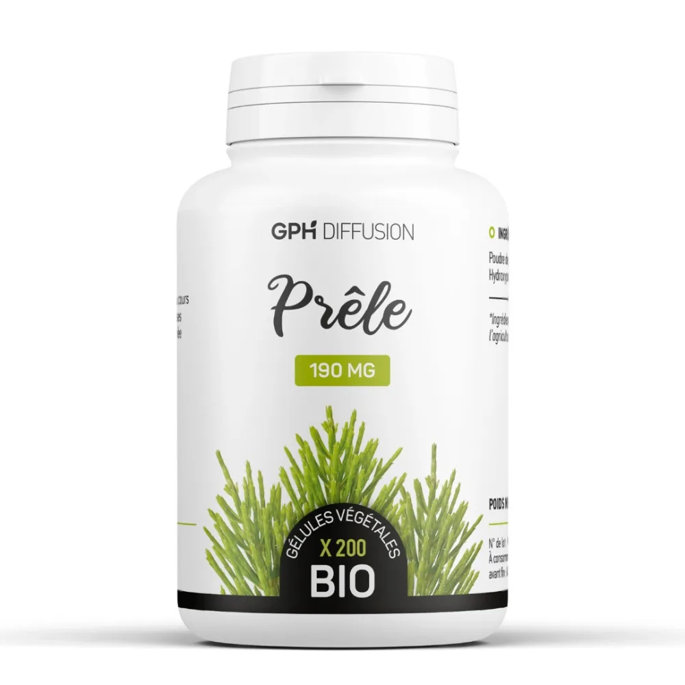 Gélules végétales de prêle biologique 190mg