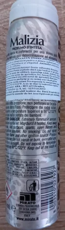 Deodorant spray