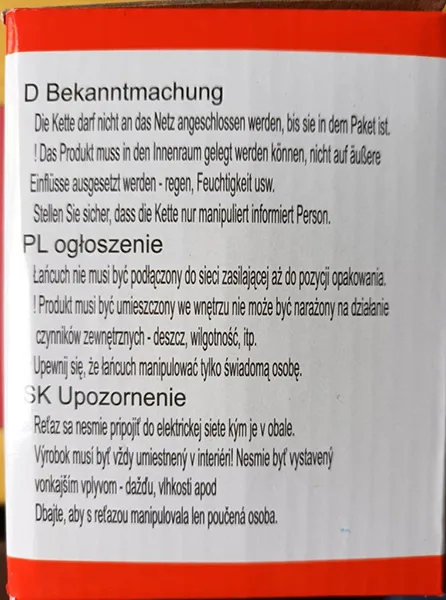 Lighting chain