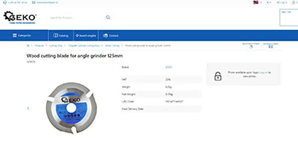 Saw blade for angle grinders