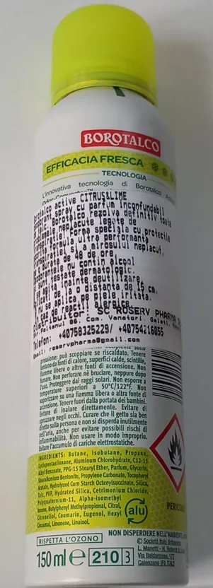Deodorant spray