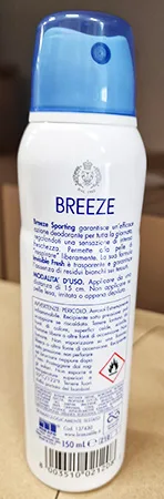 Deodorant spray