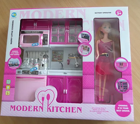 Plastic doll with accessories