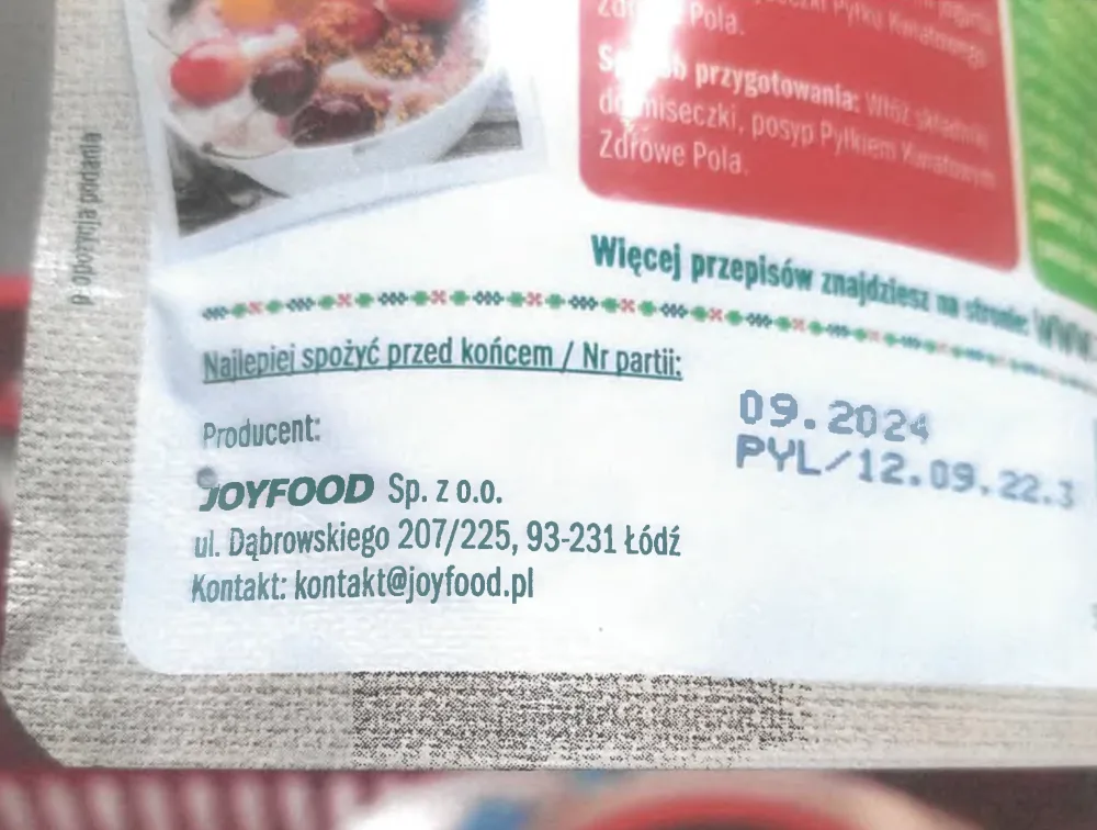Ostrzeżenie publiczne dotyczące żywności: Wysoki poziom alkaloidów pirolizydynowych w określonej partii pyłku kwiatowego