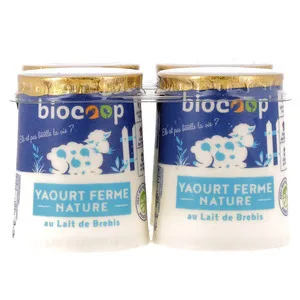 Yaourts vanille brebis x4 - yaourts nature brebis x4
