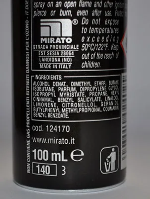 Deodorant spray