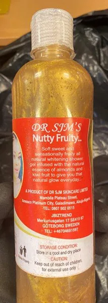 Skin lightening shower gel