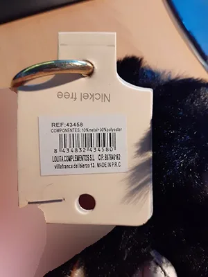 Key ring with soft toy