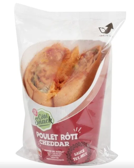 Wrap poulet rôti cheddar 190g - côté snack