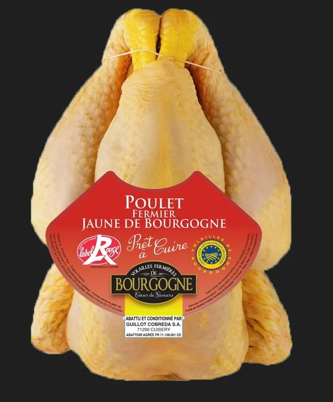 Poulet fermier jaune de bourgogne